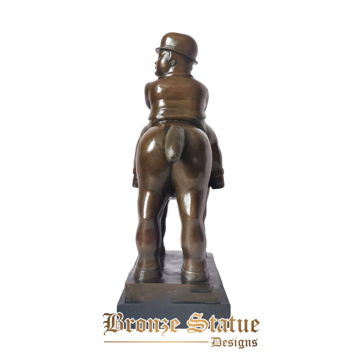 Fernando Botero Bronze sculpture abstract fat gentleman riding horse statue famous fernando botero art replica home decoration