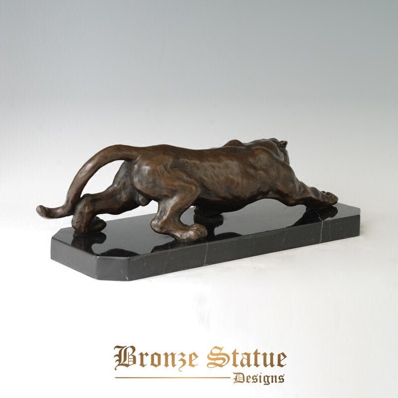 Bronze-Gepard-Leopard-Statue, Tierwelt, Tierskulptur, Kunst, wunderschönes Geschäftsgeschenk, Büro-Schreibtisch-Dekoration