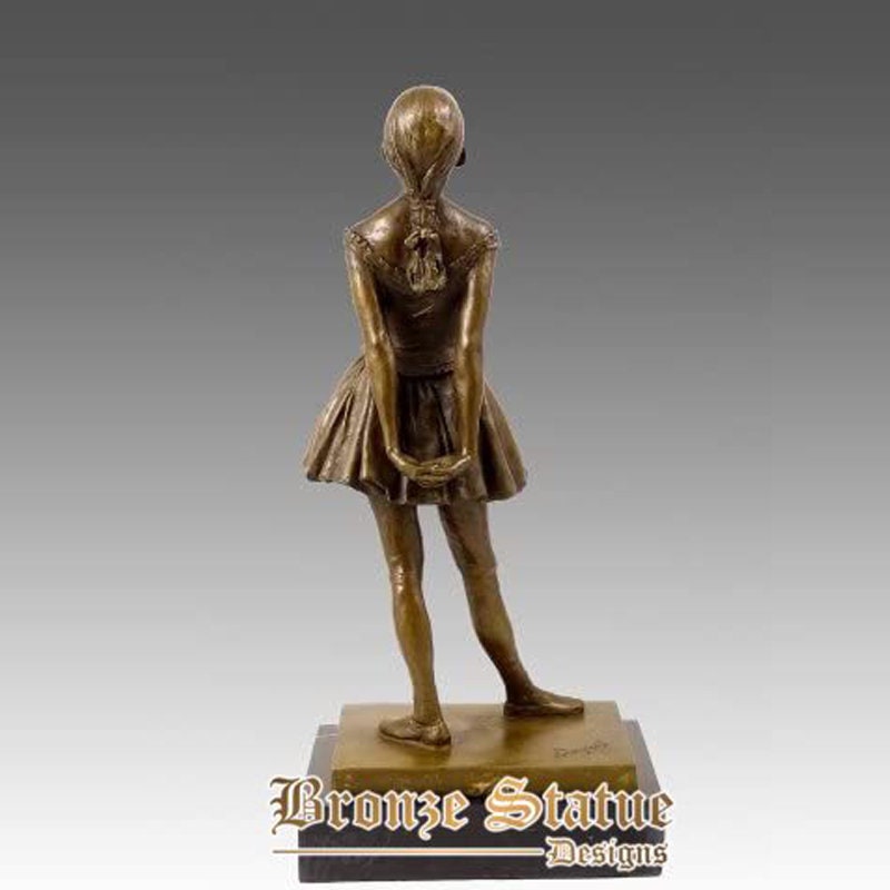 Pequena dançarina de bronze com quatorze anos por edgar degas reprodução de estátua famosa bailarina escultura arte decoração de quarto de menina