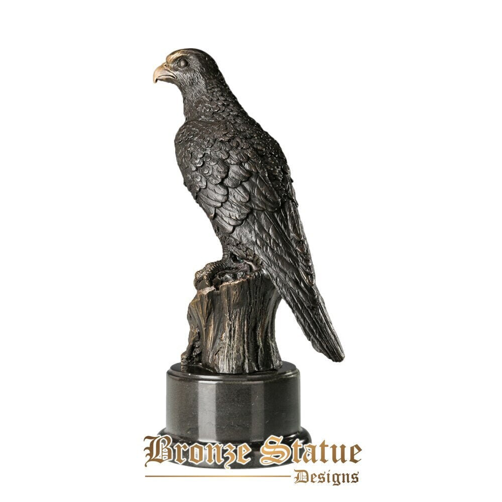 Águia árabe estátua de bronze falcão animal escultura pássaro falcão estatueta arte escritório decoração presentes de negócios