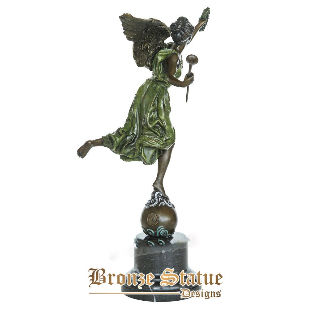Bronze mitologia grega estátua deusa da vitória escultura arte antiga mesa de escritório decoração presente de negócios