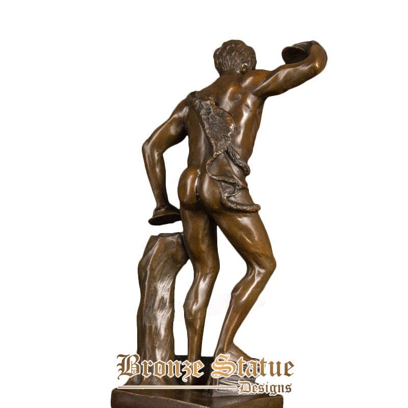 Bronze greek mythology heracles god statue figurine antique man sculpture art home decor gift