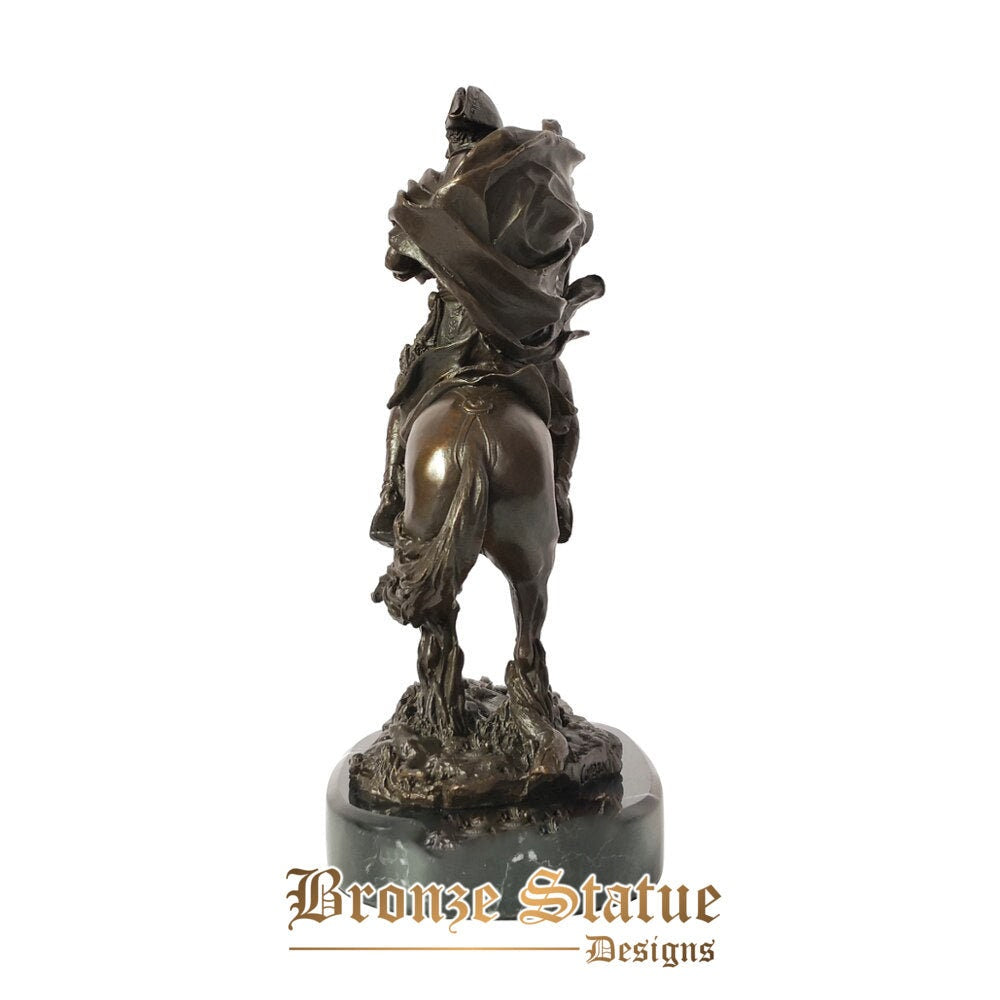 Napoleon bonaparte riding bronze statue french famous emperor sculpture collectible figurine art home decoration
