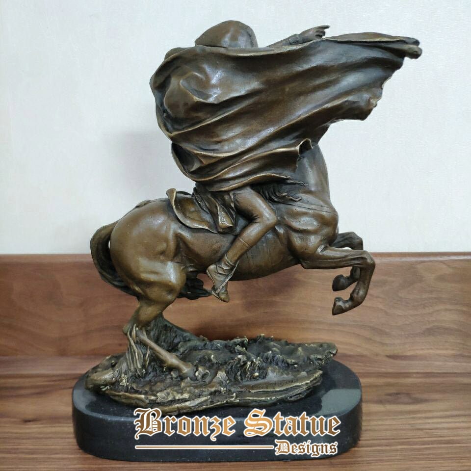 30cm napoleon bonaparte bronze statue riding horse french famous emperor sculpture collectible art home decoration