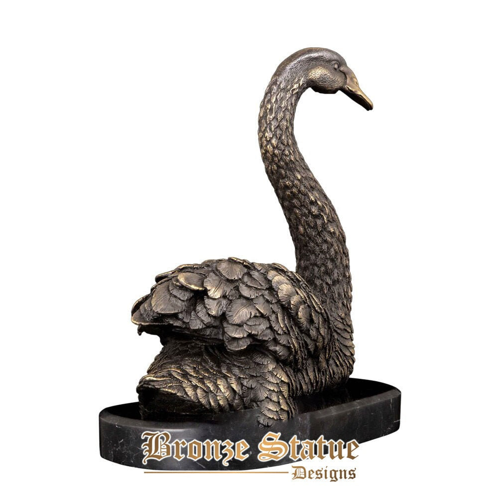 Bronzo amore cigno statua scultura arte moderna scultura animale anniversario di matrimonio regalo home decor