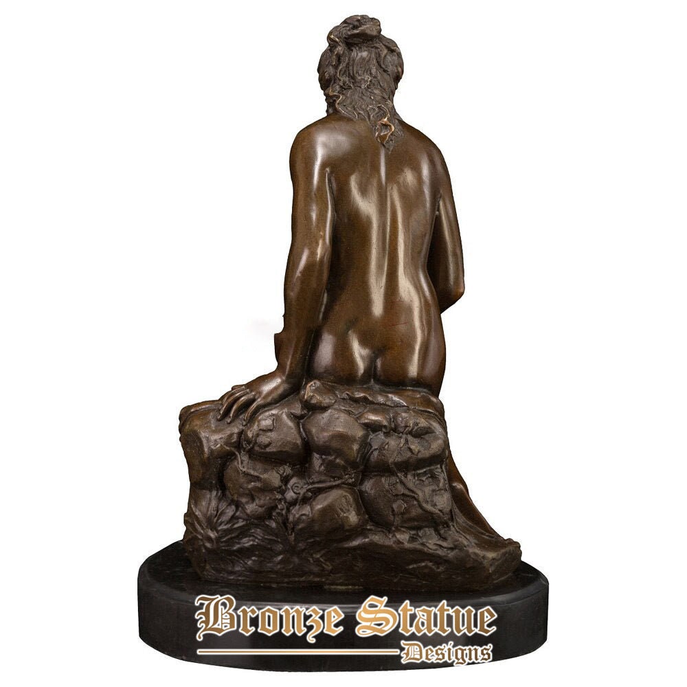 Thinking nude woman bronze statue erotic art modern western naked female art sculpture collection