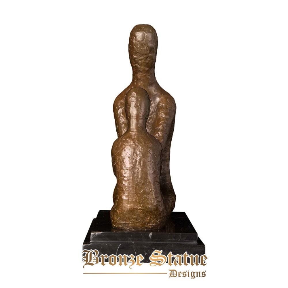 Bronze escultura de amor paterno pai e filho estátua abstrata estatueta arte dia dos pais presente decoração para casa