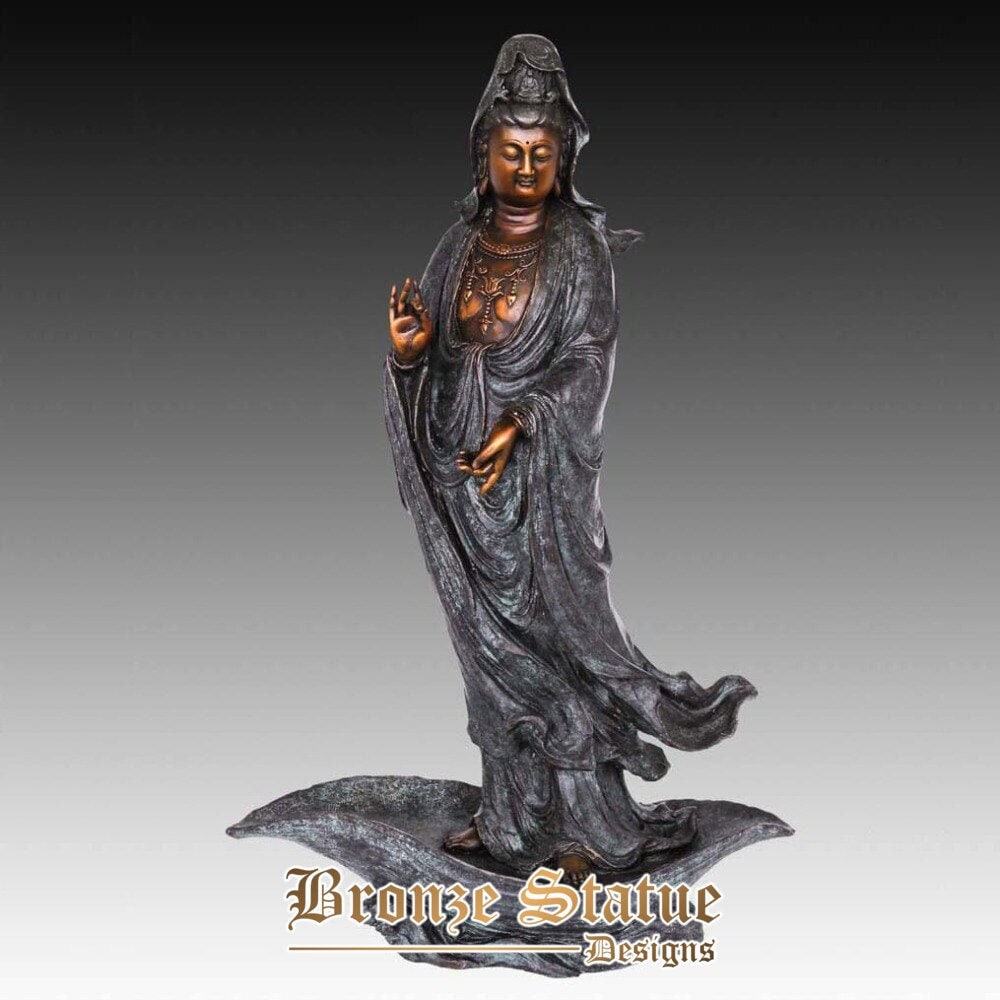 Large size bronzes buddha statue bronze guanyin buddha guanyin temple decoration