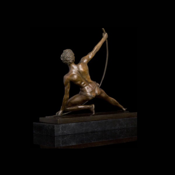 Dançarino Masculino | Dançarina de Bronze | Escultura de música e dança