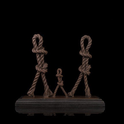 Rope Family Sculpture | Parents and child | Bronze Statue