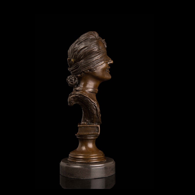 Helen Keller Büste | Bronzestatue | Blind gefaltete Skulptur