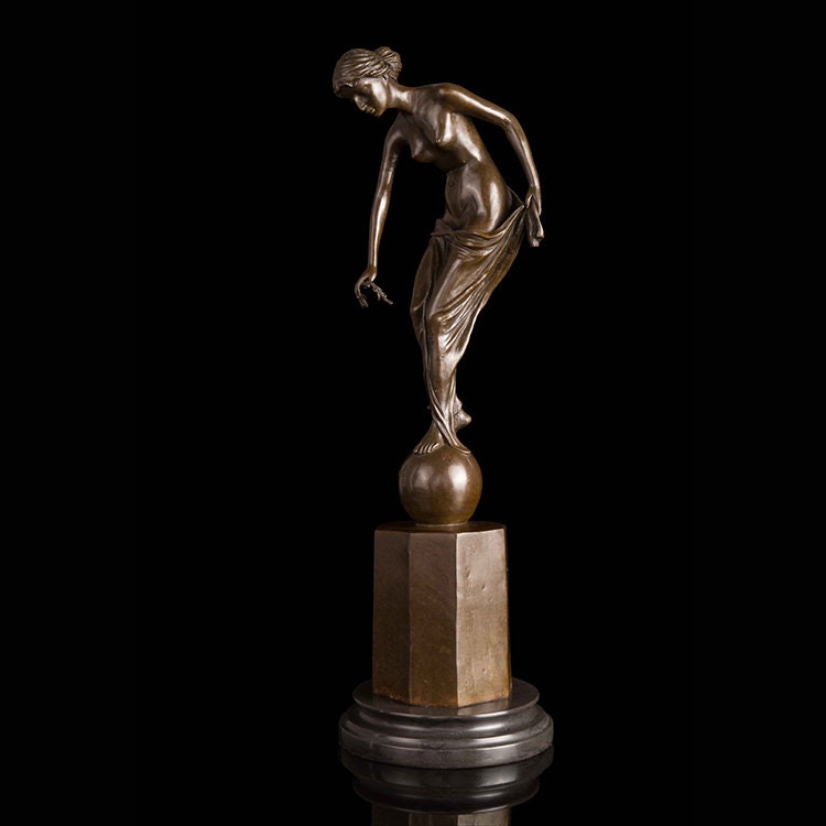 Sexy Topless Woman | Bronze Lady | Nude Sculpture