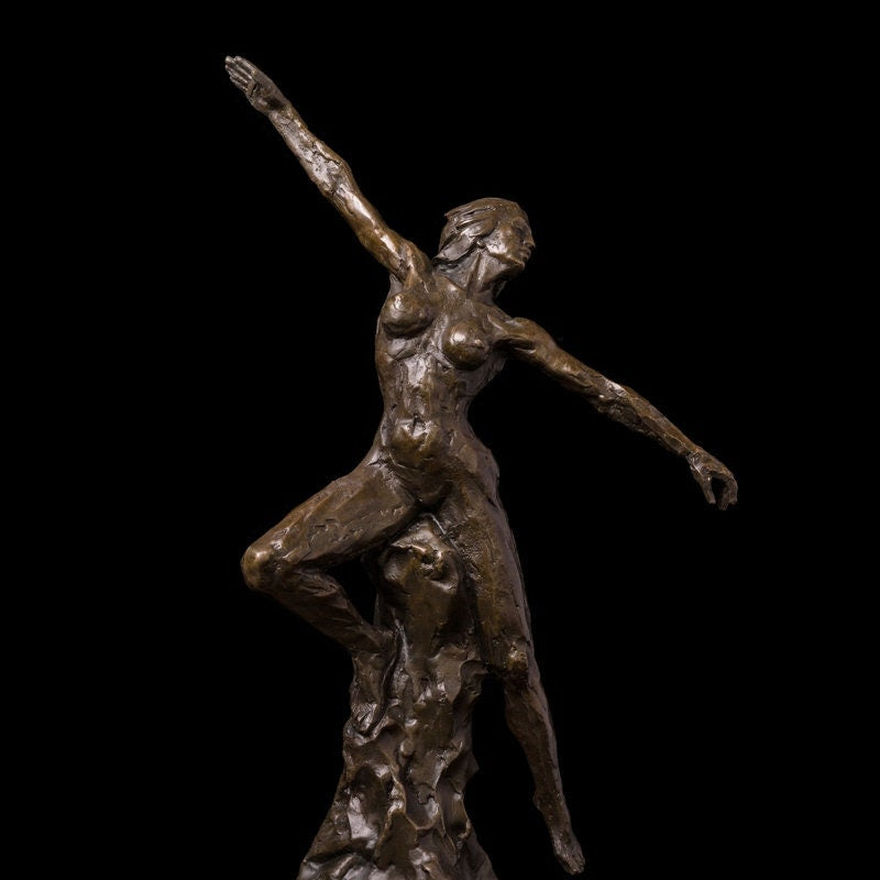Abstract Nude Female | Naked Bronze Lady | Sexy Sculpture