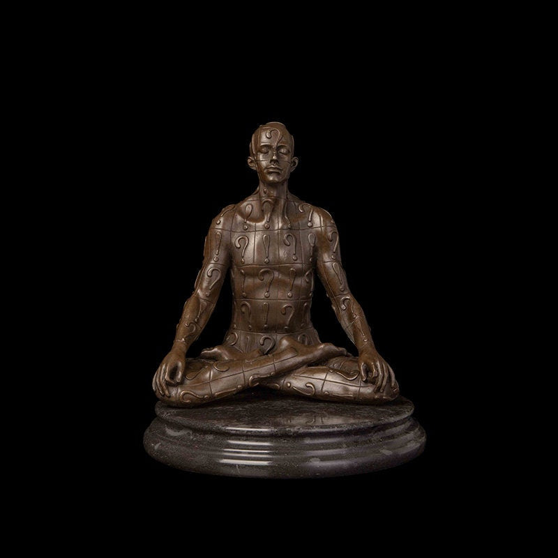 Yoga astratto | Scultura rilassante | Statua di bronzo
