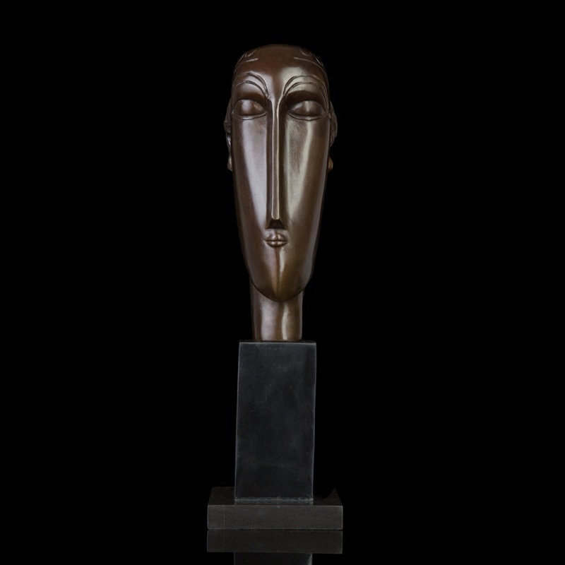 Abstract Male Head | Bronze Head Bust | Abstract Sculpture
