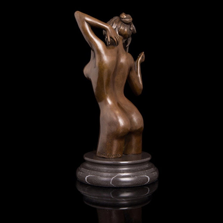 Naked Lady on Knees | Bronze Statue | Nude Sculpture