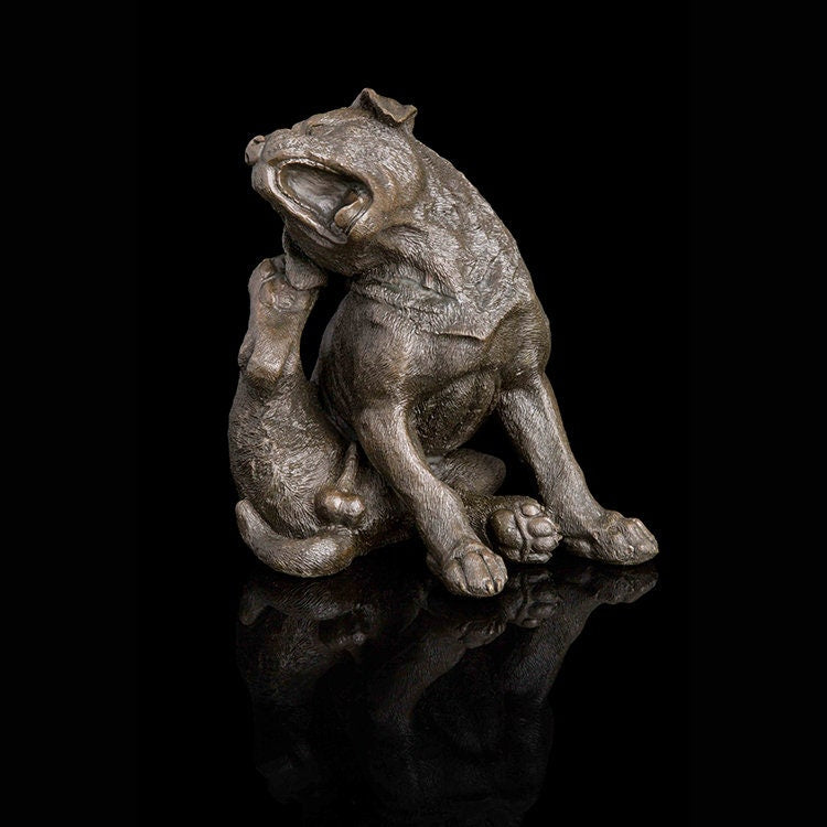 Playful Dog | Bronze Statue | Animal Sculpture