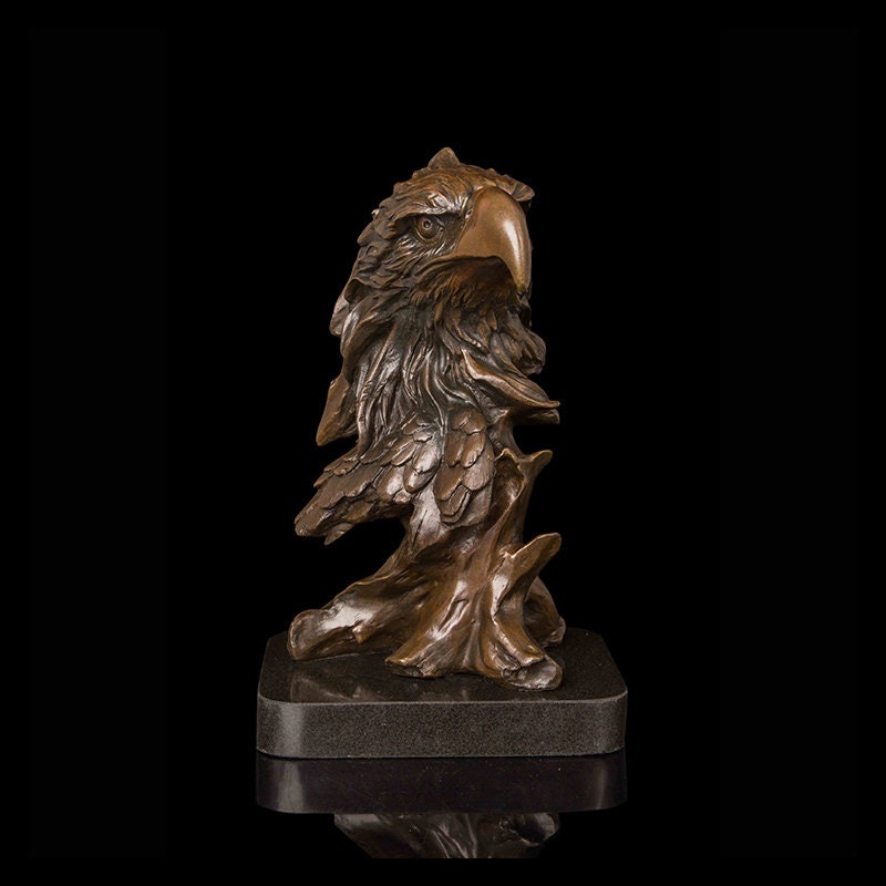 Eagle Head Bust | Bronze Statue | Animal Sculpture | Bird Statue