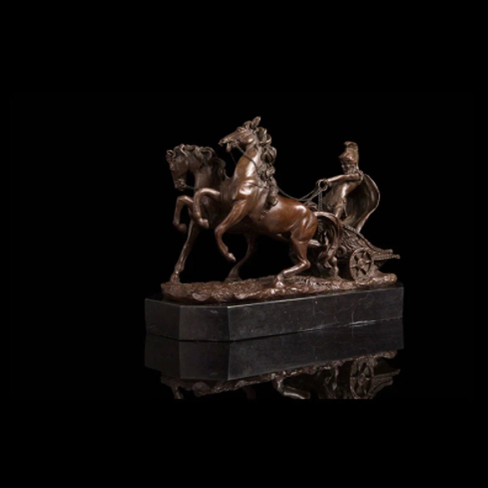 Roman Soldier and Horse | Bronze Statue | Miltary Sculpture