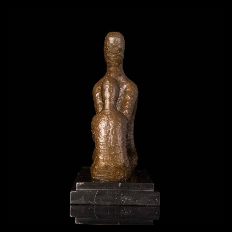 Abstract Father & Daughter | Mother and Son | Bronze Statue | Family Sculpture