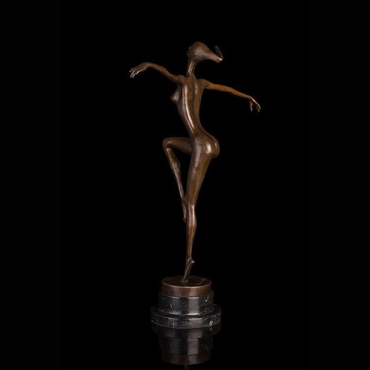 Nude Female Dancer | Bronze Statue | Erotic Dancing