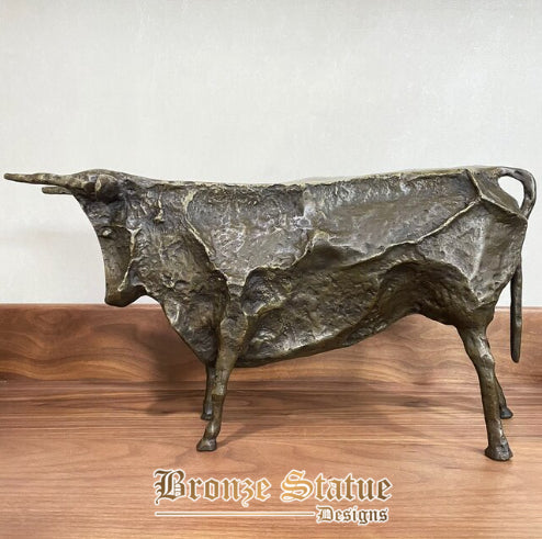 Large Abstract bull statue by picasso bronze replica famous animal sculpture figurine art collection home decor