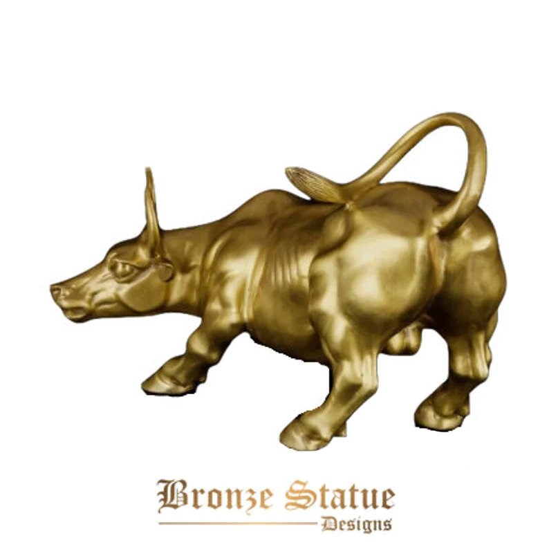 17 in | 43cm | Extra large wall street charging bull statue sculpture