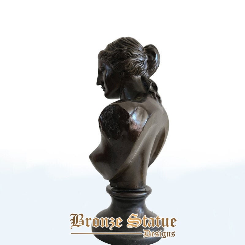 13in | 35cm | bronze ancient greece venus sculpture bronze bust of venus statue with marble base for home decor classical ornament craft