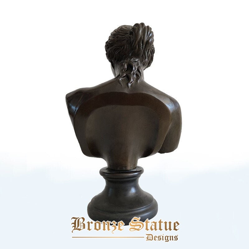 13in | 35cm | bronze ancient greece venus sculpture bronze bust of venus statue with marble base for home decor classical ornament craft