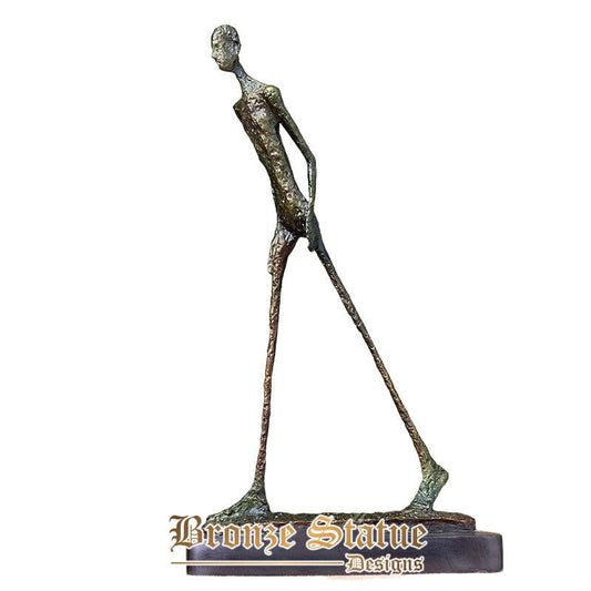 Bronze-Wandermann-Skulptur von Giacometti, Bronze-Vintage-Statue, abstrakte Bronze-Handwerksfigur für Home-Office-Dekoration