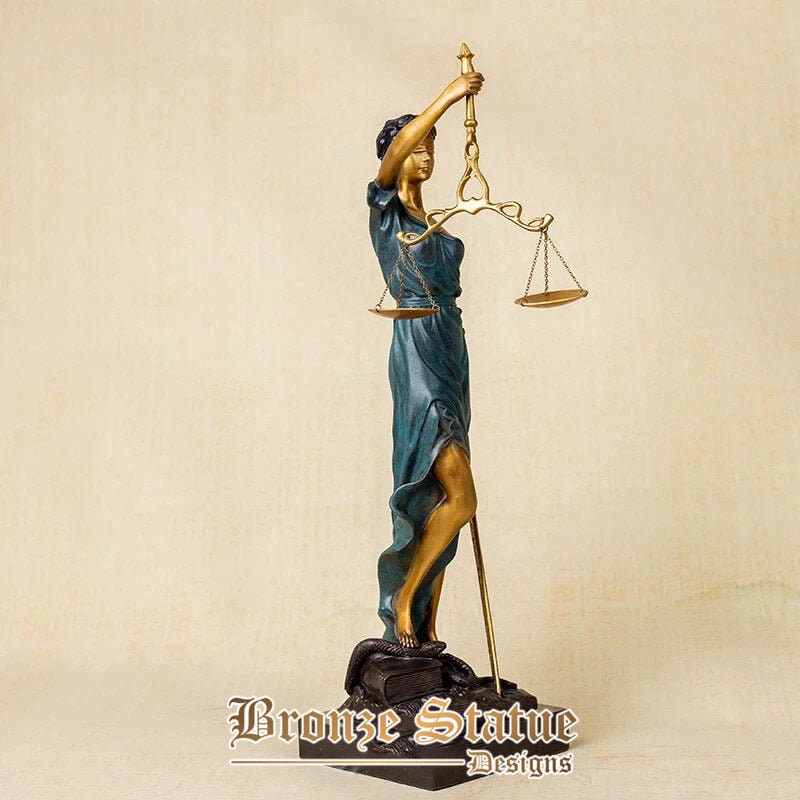 Bronze lady justice sculpture greek roman goddess of justice bronze sculpture mythology bronze statue for home art decor gifts