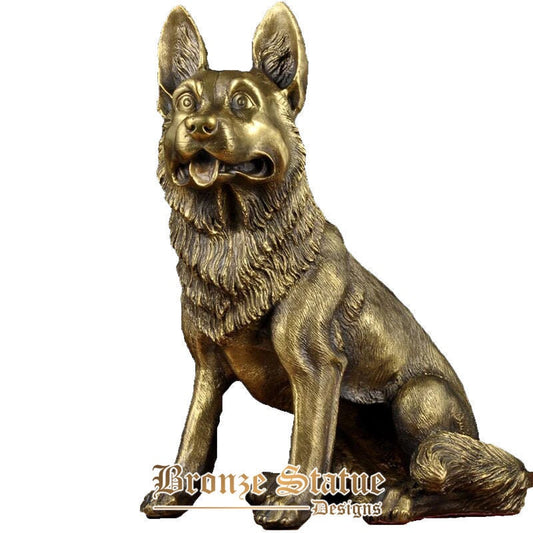 Statua di cane in bronzo scultura di cane in bronzo antico reale fusione di bronzo statue di animali per la decorazione domestica arte ornamento artigianato