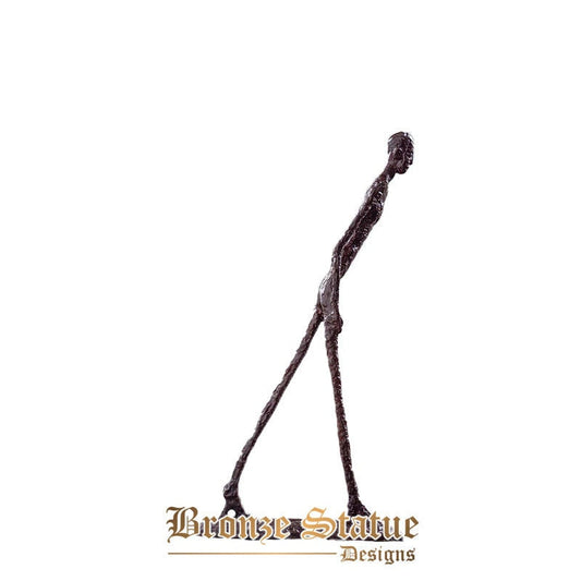 11,8 pol | 30cm | Escultura de bronze giacometti estátua de homem andando de bronze abstrata famosa escultura de decoração de bronze para presentes de ornamento para casa