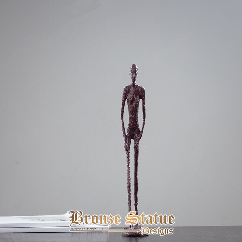 11,8 Zoll | 30cm | Giacometti Bronzeskulptur abstrakte Bronze Walking Man Statue berühmte Bronzedekorskulptur für Heimschmuckgeschenke
