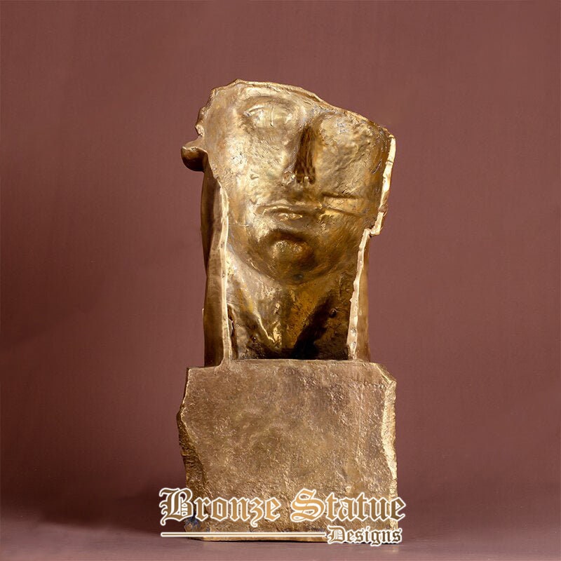 58cm bronze bust statue abstract modern art bronze face sculpture for home decor large bronze casting ornament crafts gift