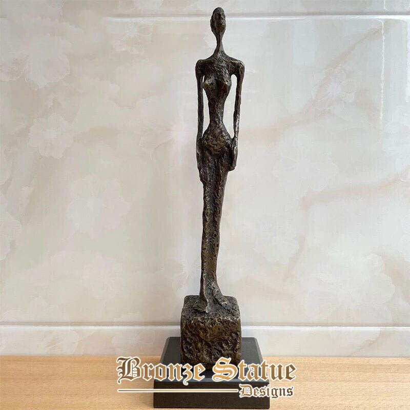 Giacometti scultura in bronzo astratto uomo che cammina statua bronzo antico arte figurine per la decorazione domestica ufficio ornamento artigianato