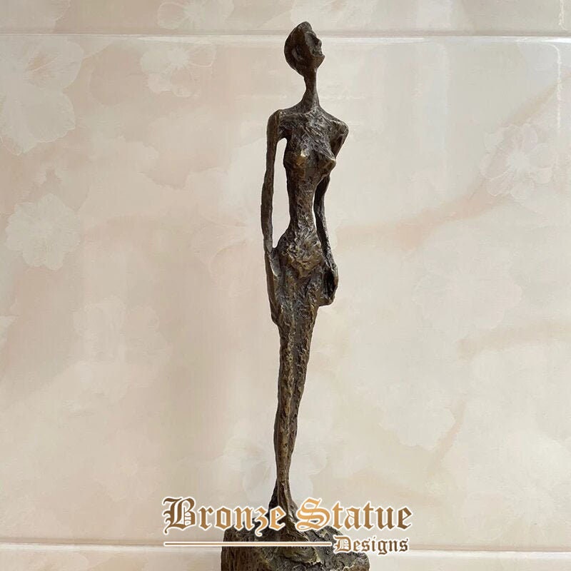 Giacometti scultura in bronzo astratto uomo che cammina statua bronzo antico arte figurine per la decorazione domestica ufficio ornamento artigianato