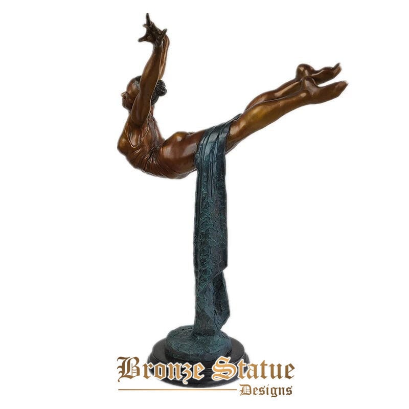 31in | 80 cm | Statua di danza classica occidentale statuetta in bronzo ballerina ballerina ballerina scultura ragazza danza regalo di compleanno arredamento ornamento