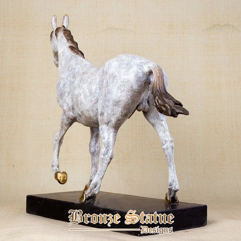Modern art bronze horse sculpture carving bronze statue casting bronze artwork crafts ornament for home office decoration