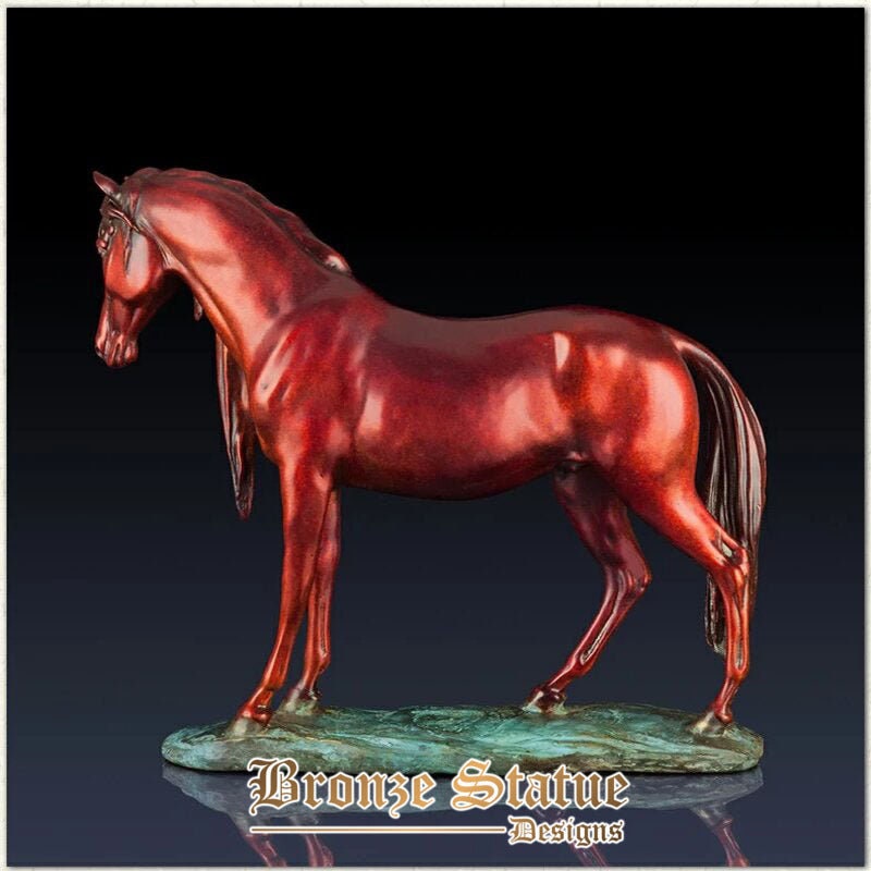 Modern art bronze horse sculpture carving bronze statue casting bronze artwork crafts ornament for home office decoration
