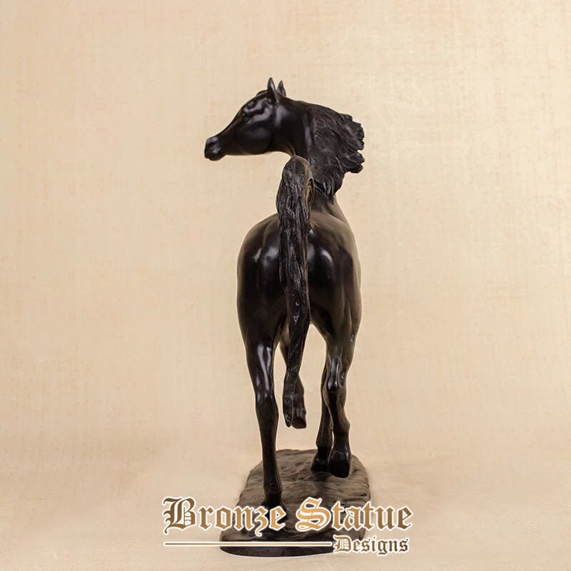 14 polegadas | 38cm | Estátua de cavalo de bronze escultura de cavalo de bronze antigo estátua de animal de fundição de bronze para decoração de casa presentes de ornamento de negócios