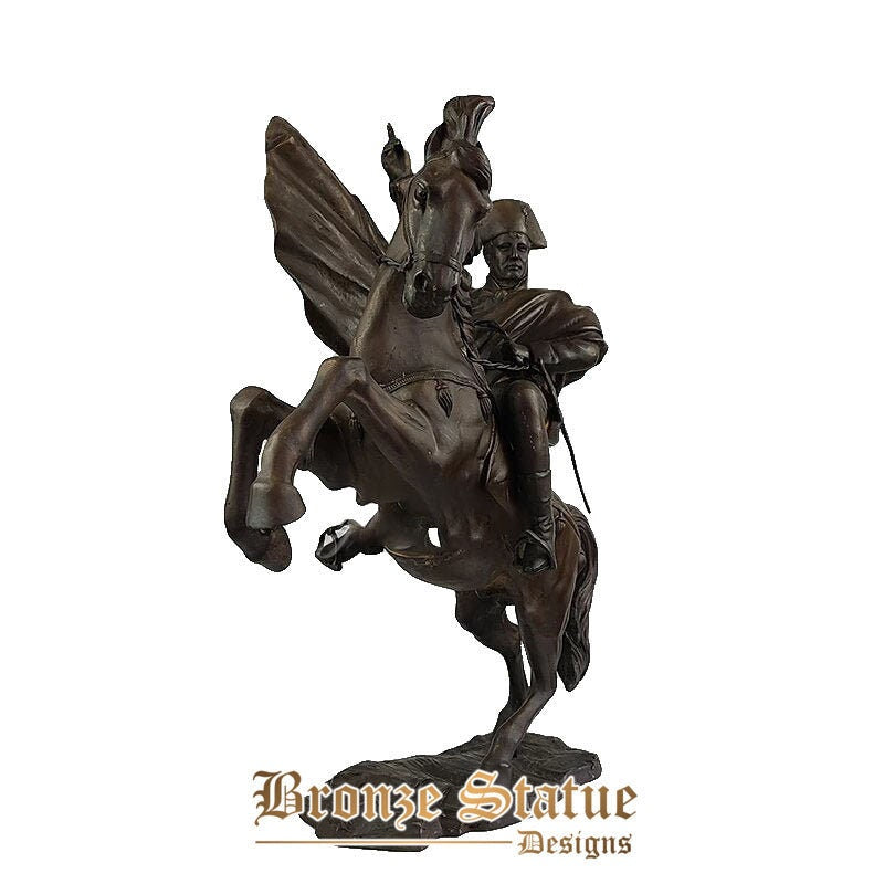 24in | 60 cm | Scultura Di Arte Moderna Statua Di Napoleone In Bronzo Famoso Imperatore Francese Napoleone Bonaparte Sculture A Cavallo Collezione Di Arredamento Per La Casa