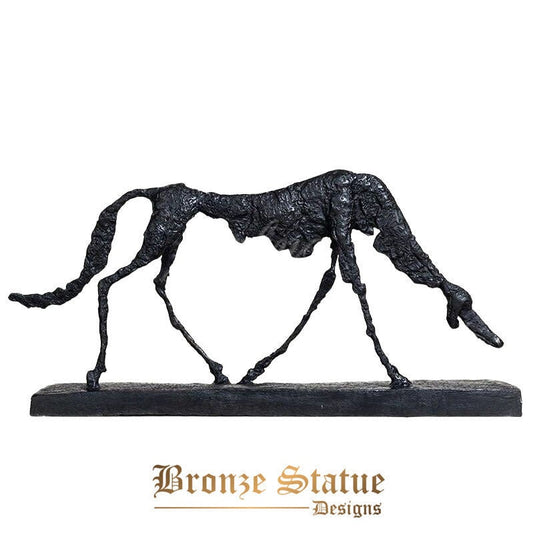 Esculturas de bronze de giacometti estátua de cachorro abstrata alberto giacometti escultura de bronze animal para coleção de decoração de hotel doméstico