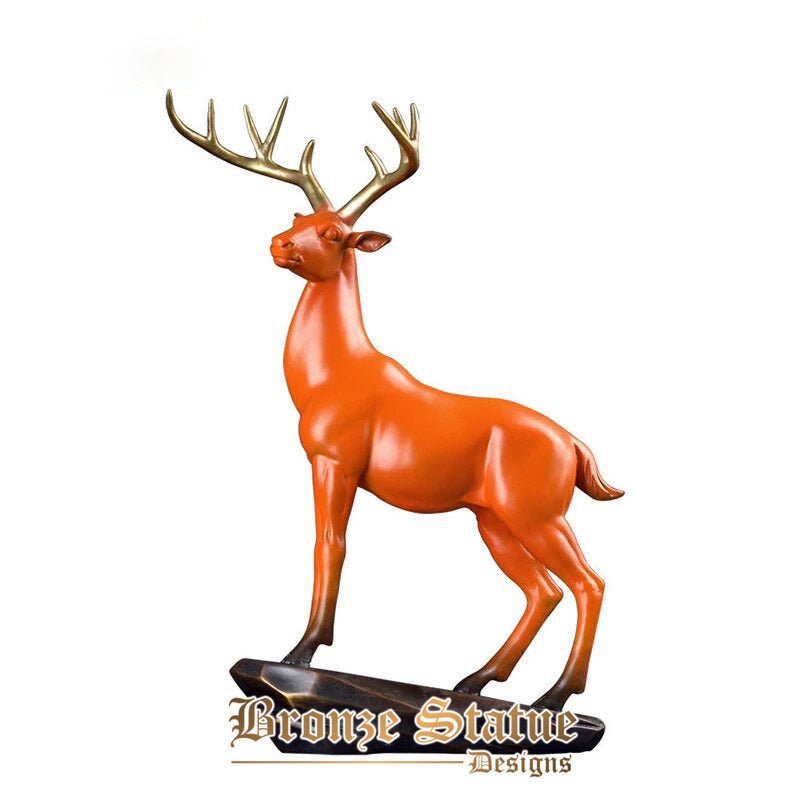 Bronze deer statue deer bronze sculpture dancing deer statues and sculptures for decoration art crafts festival gift ornament