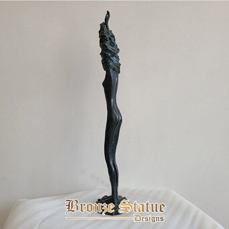 24in | 62cm | bronze nude girl sculptrue | bronze nudes statue | abstract bronze cast crafts for home decor | hotel office collection
