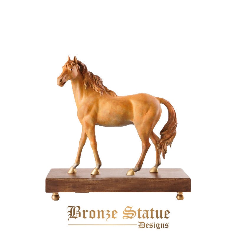 Bronze horse statue modern art bronze horse sculpture bronze casting animal figurine crafts for home decor office ornament gifts