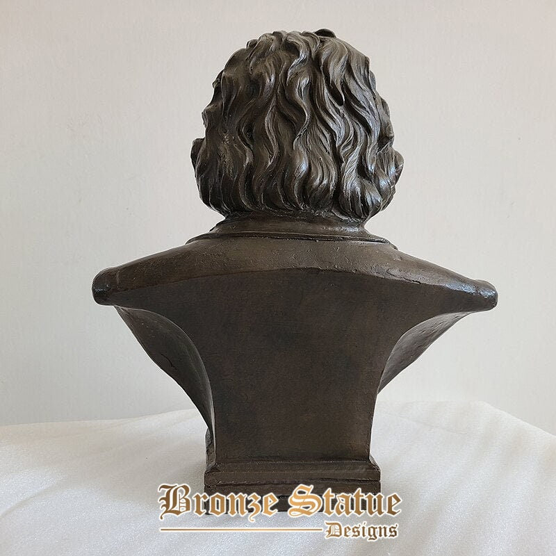 Bronze ludwig van beethoven sculpture beethoven bronze bust statue for home office classroom decor modern art bronze crafts