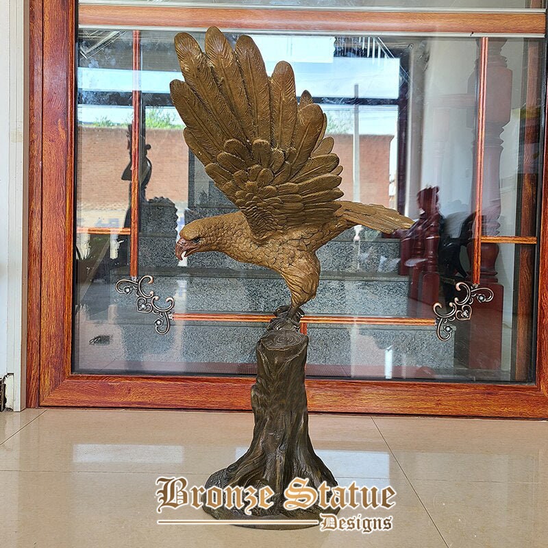Large bronze eagle statue bronze eagle sculpture animal bronze casting art crafts for home decoration ornament gifts