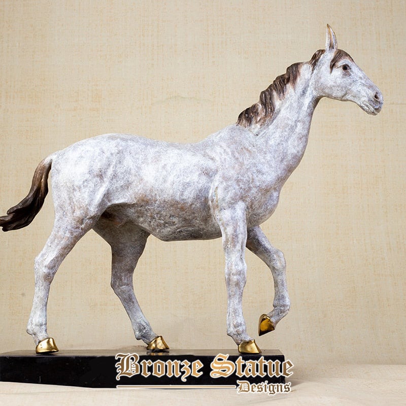 Modern art bronze horse sculpture carving bronze statue casting bronze artwork crafts ornament for home office decoration