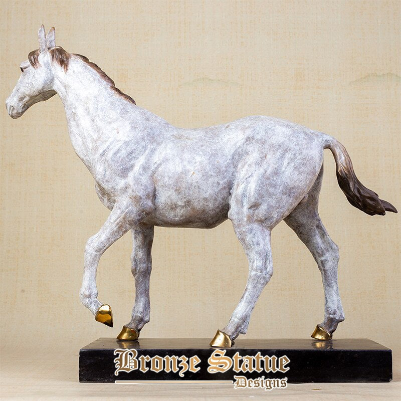 Modern art bronze horse sculpture carving bronze statue casting bronze artwork crafts ornament for home office decoration